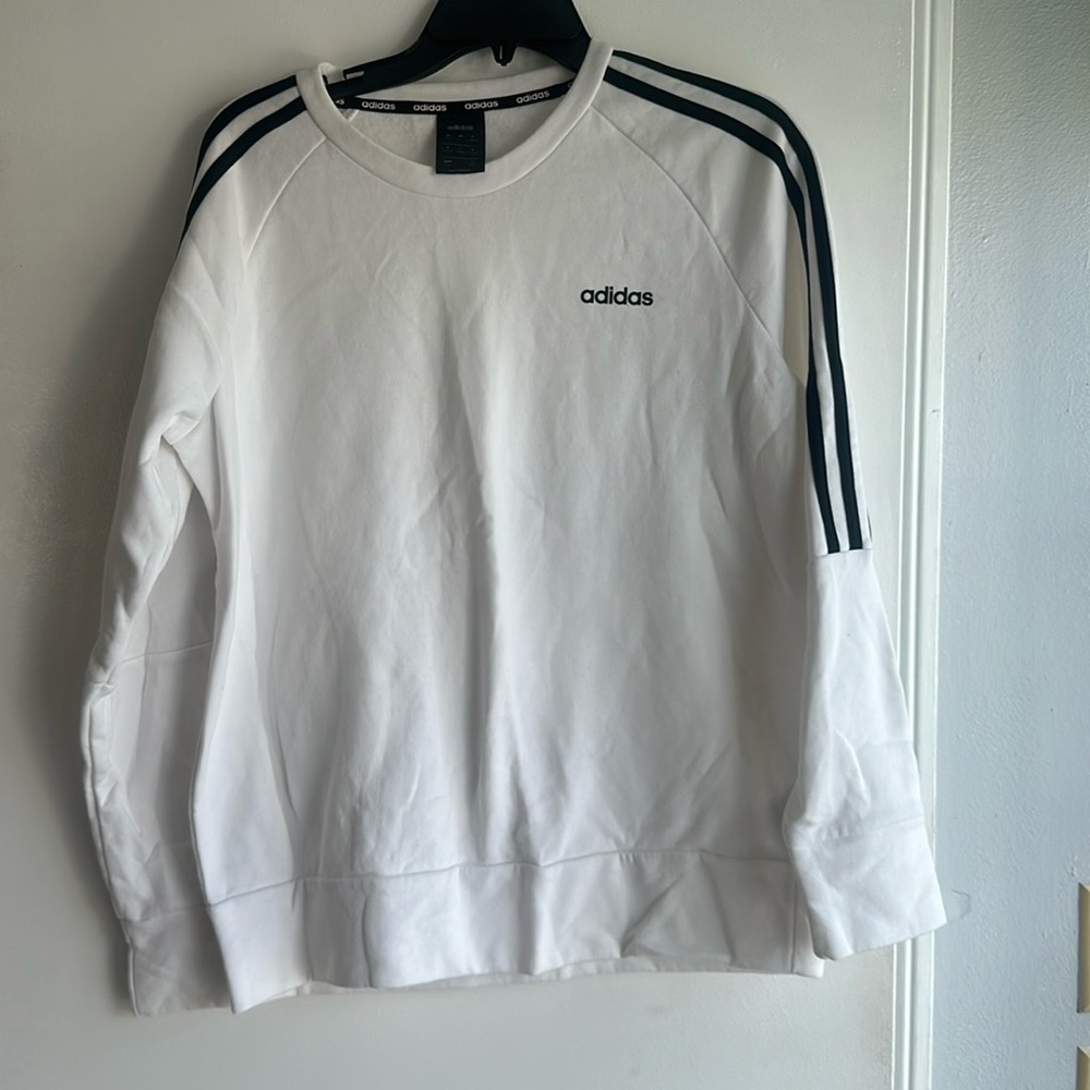White Adidas Crewneck